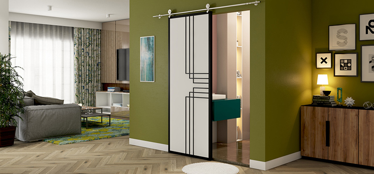 sliding bathroom door installation in Bonita